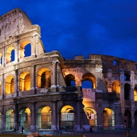 Two beautiful pictures of Colosseum Rome Italy